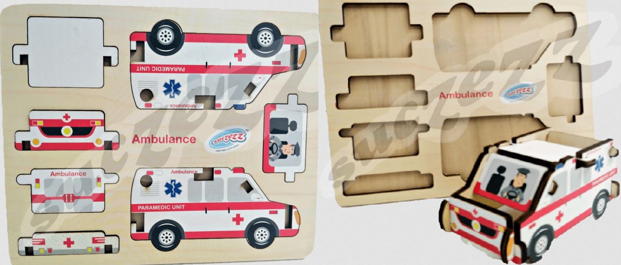 3d Ambulance Small 7pc