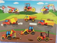Construction Vehicles Knob Puzzle 1 Ss
