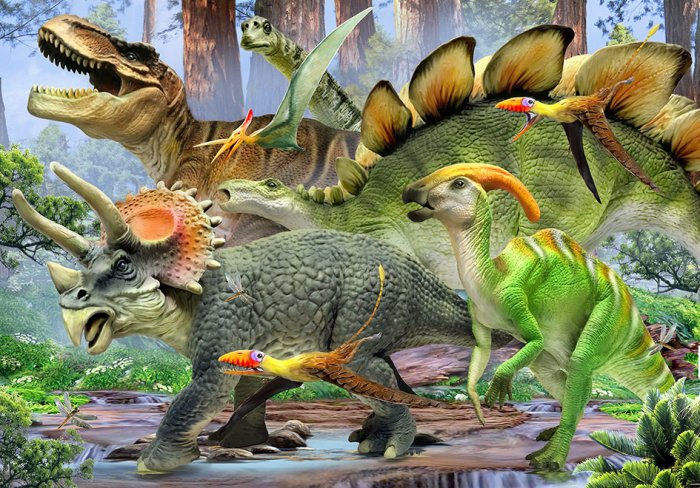 Dinosaurs In The Forest