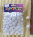 Pom Poms 25mm White 100 In Pkt