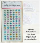 Rhinestones Stick On Flower Medium