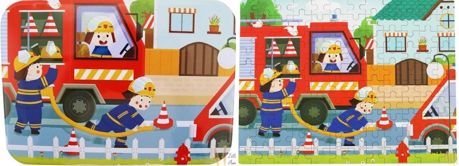 Tin Puzzle Fireman 120pc 3