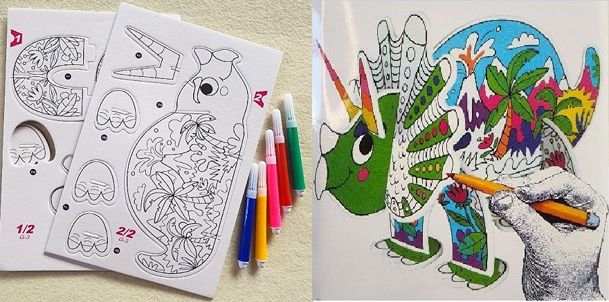 3d Puzzle To Colour Dinosaur 4