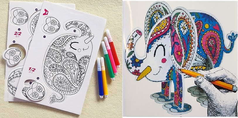3d Puzzle To Colour Elephant 4