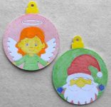 Christmas Ornament Angel And Santa 1