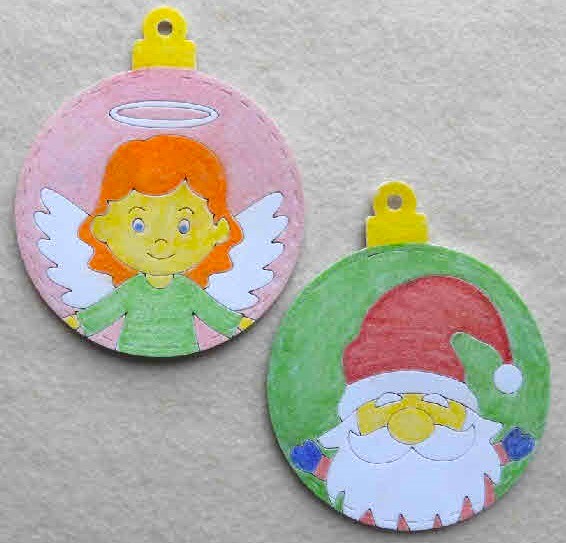 Christmas Ornament Angel And Santa 1